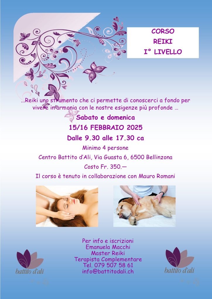Corso Reiki 1° Livello