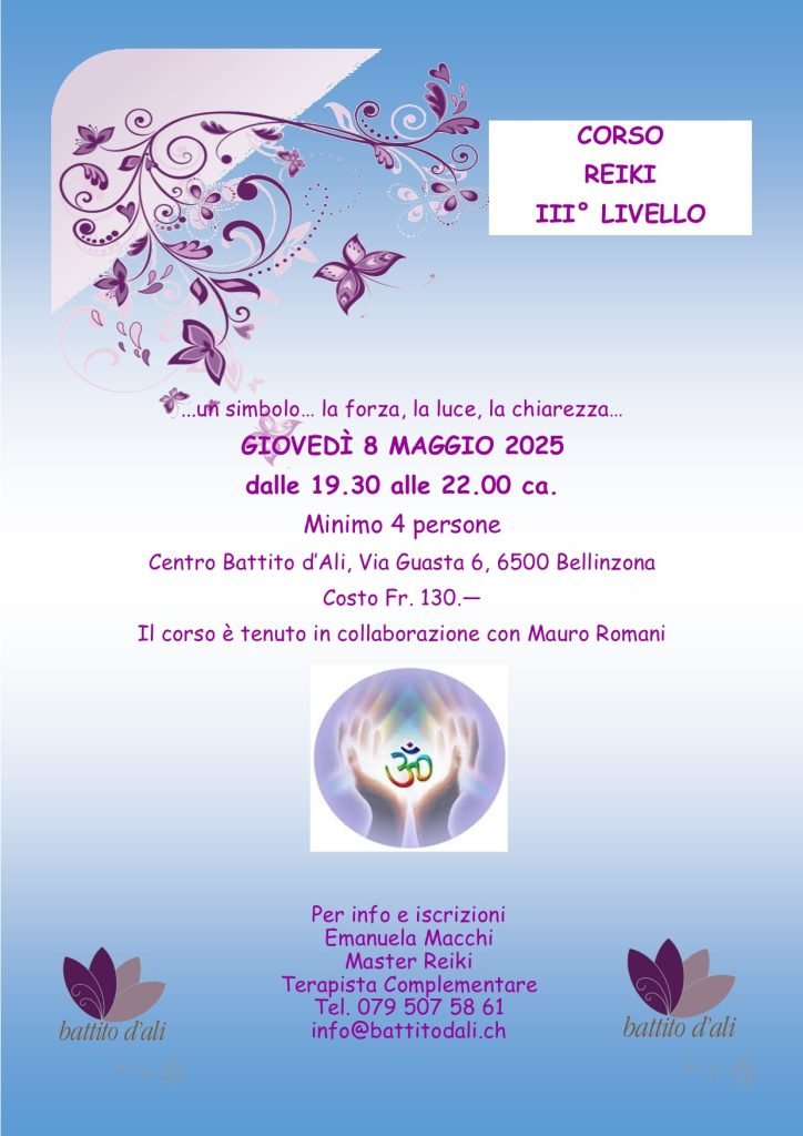Corso Reiki 3° Livello