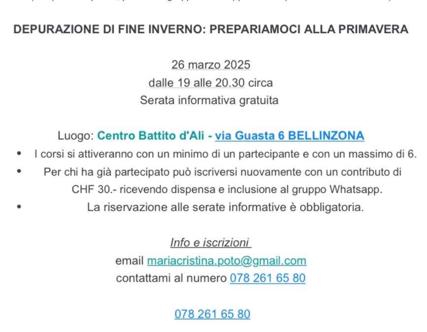 Depurazione di fine inverno 
