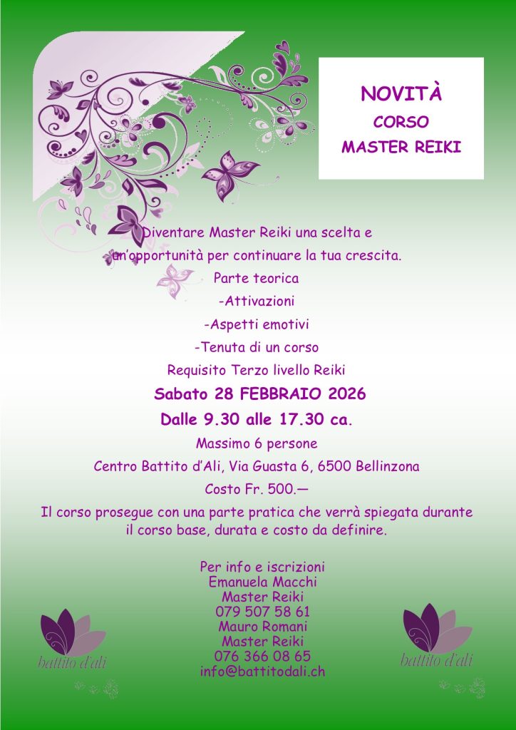 Novità
Corso Master Reiki