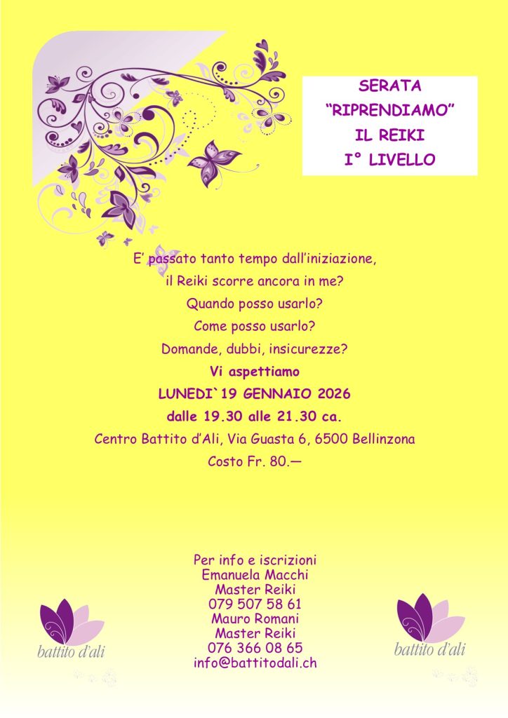 Riprendiamo il Reiki Livello 1
