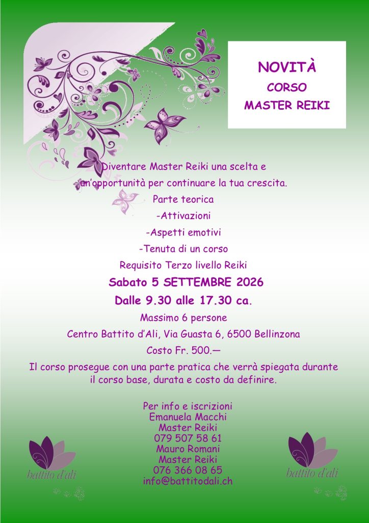 Corso Master Reiki
(novità)